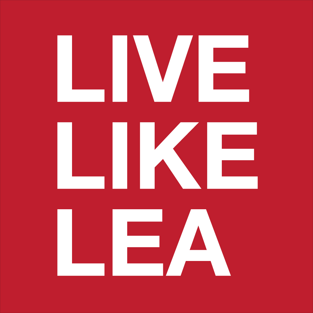LIVE LIKE LEA Sticker | LiveLikeLea_RedBoxWhiteLettering_-_Red_3in-03.jpg