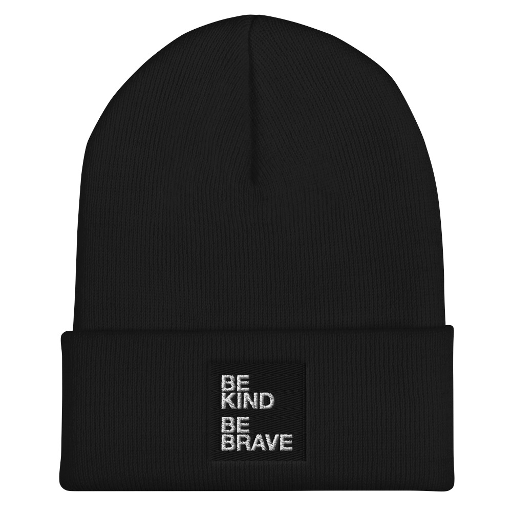 Be Kind Be Brave Folded Beanie | mockup-ddd538ee.jpg