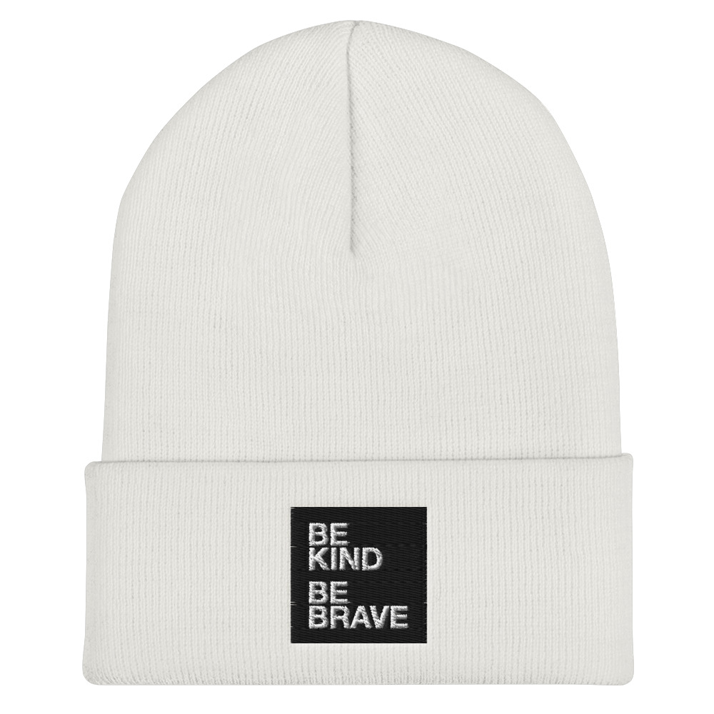 Be Kind Be Brave Folded Beanie | mockup-b3abcd75.jpg